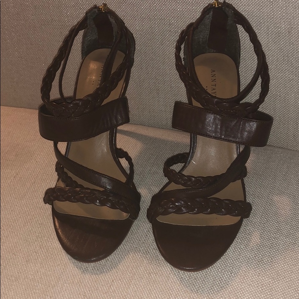 Ann Taylor Brown Leather Heels